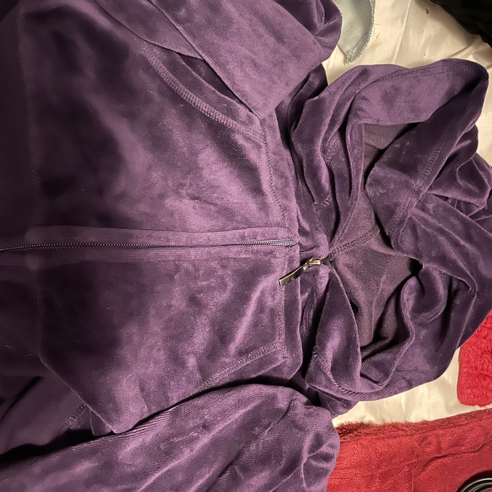 Velvet purple zip up!